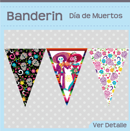 Banderin, 50 triangulos impresos $185.00